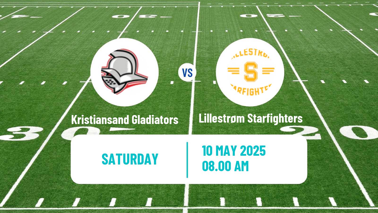 American football Norwagein Eliteserien American Football Kristiansand Gladiators - Lillestrøm Starfighters