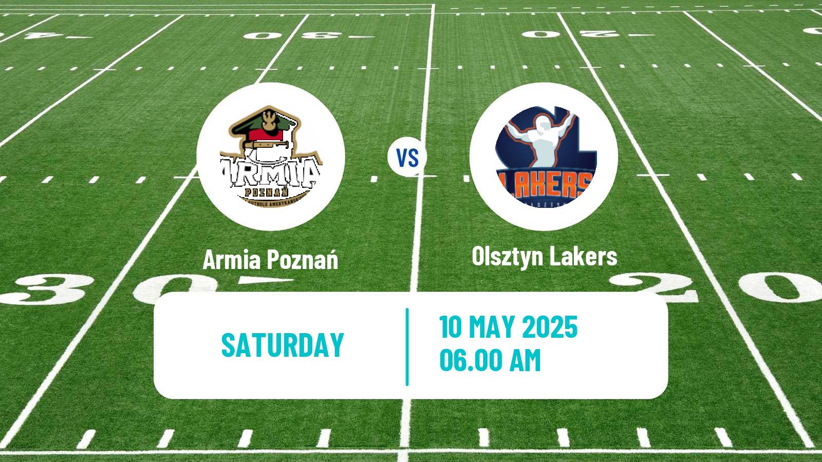 American football Polish PFL 1 Armia Poznań - Olsztyn Lakers