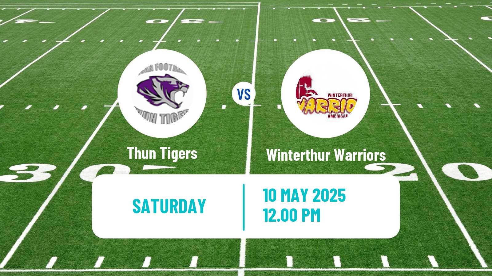 American football Swiss NLA American Football Thun Tigers - Winterthur Warriors