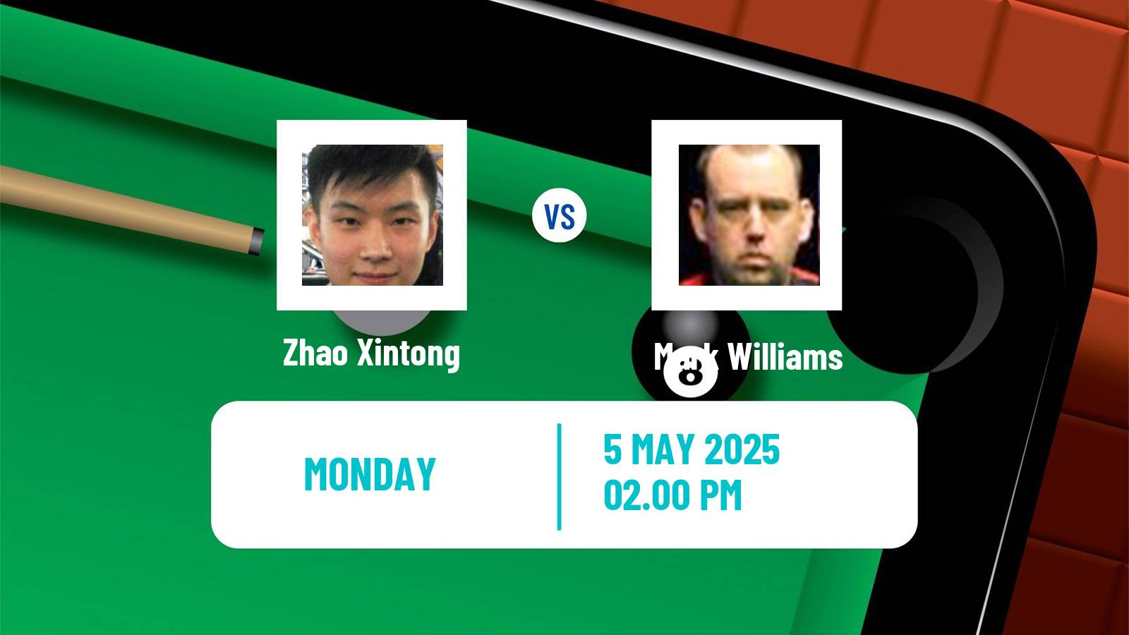 Snooker World Championship Zhao Xintong - Mark Williams