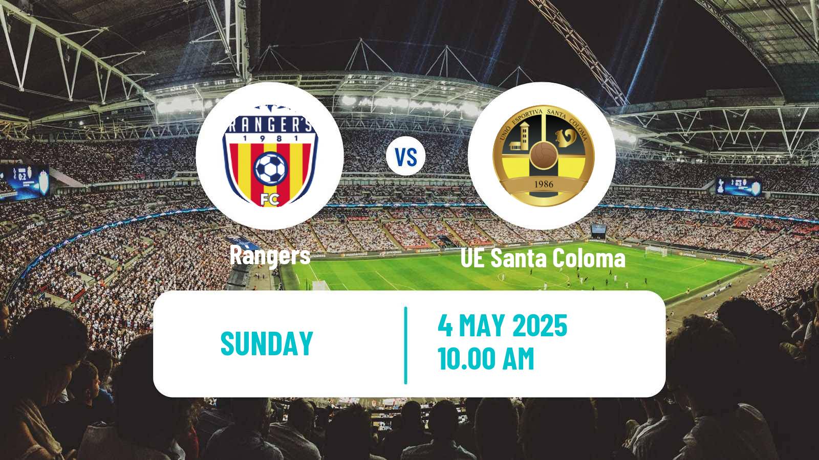 Soccer Andorra Primera Divisio Ràngers - UE Santa Coloma
