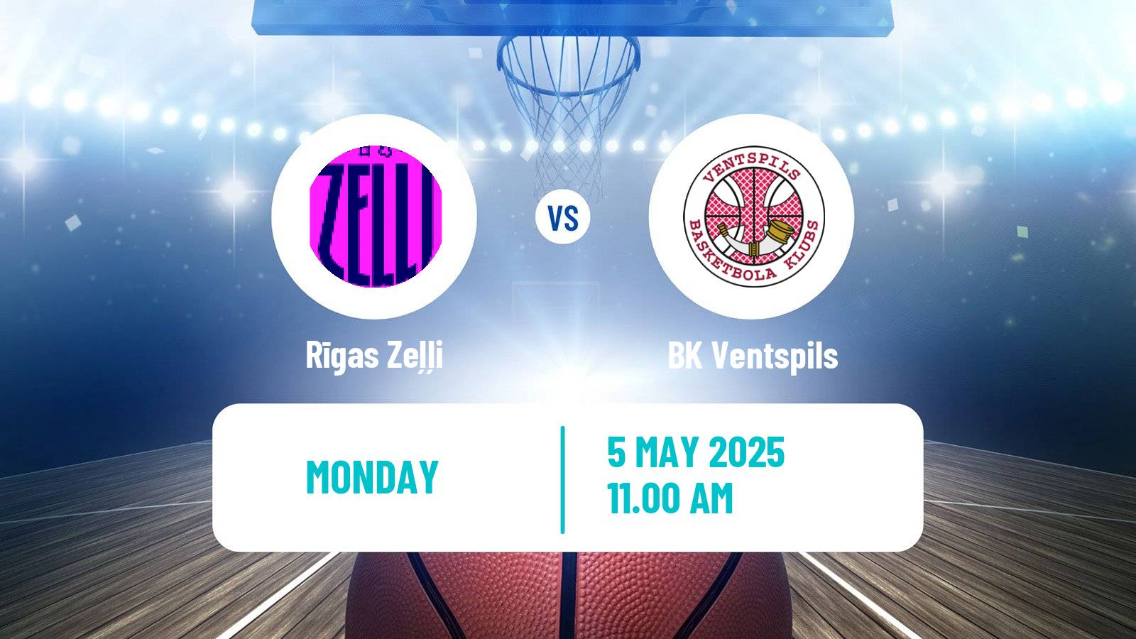Basketball Latvian LBL Rīgas Zeļļi - BK Ventspils