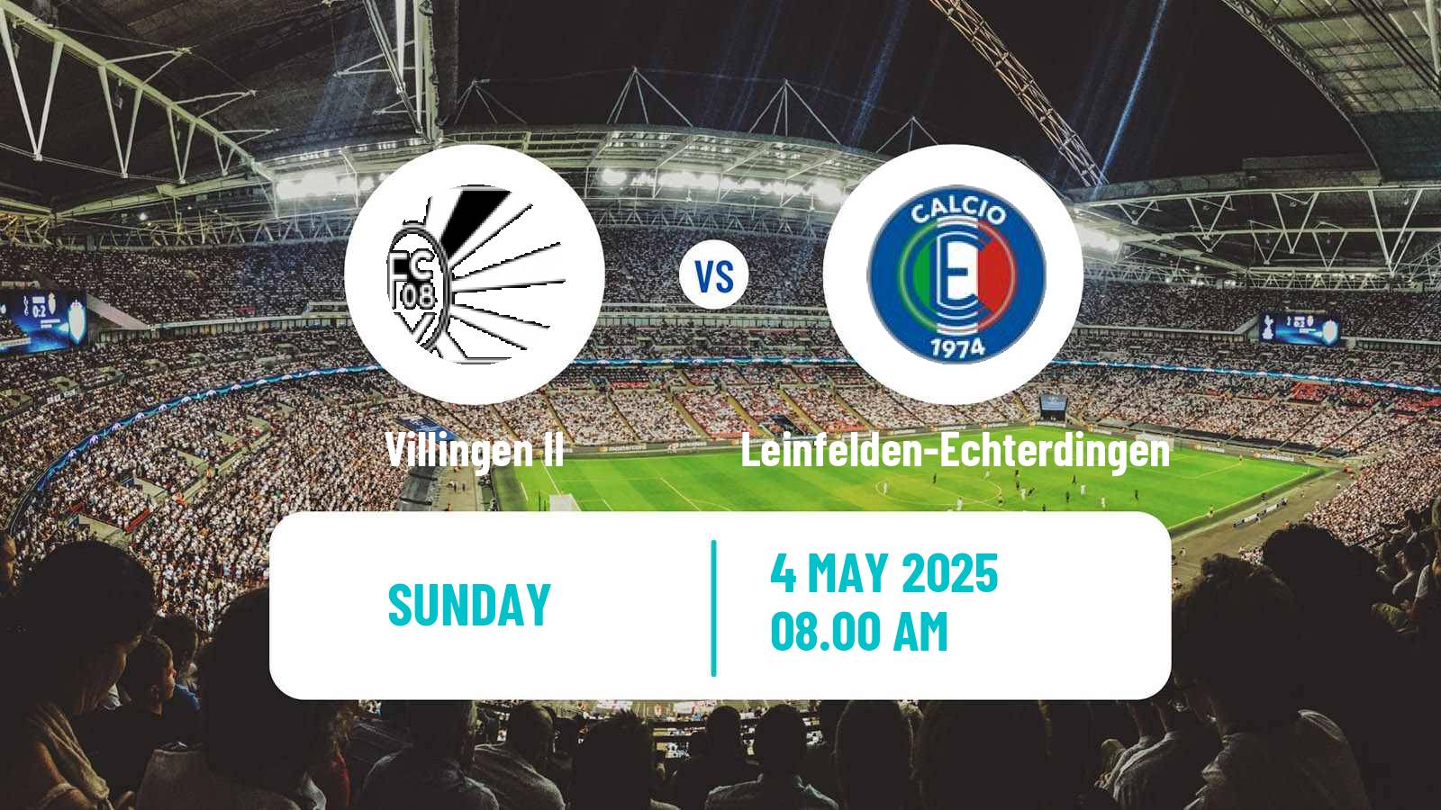 Football German Oberliga Baden-Württemberg Villingen II - Leinfelden-Echterdingen
