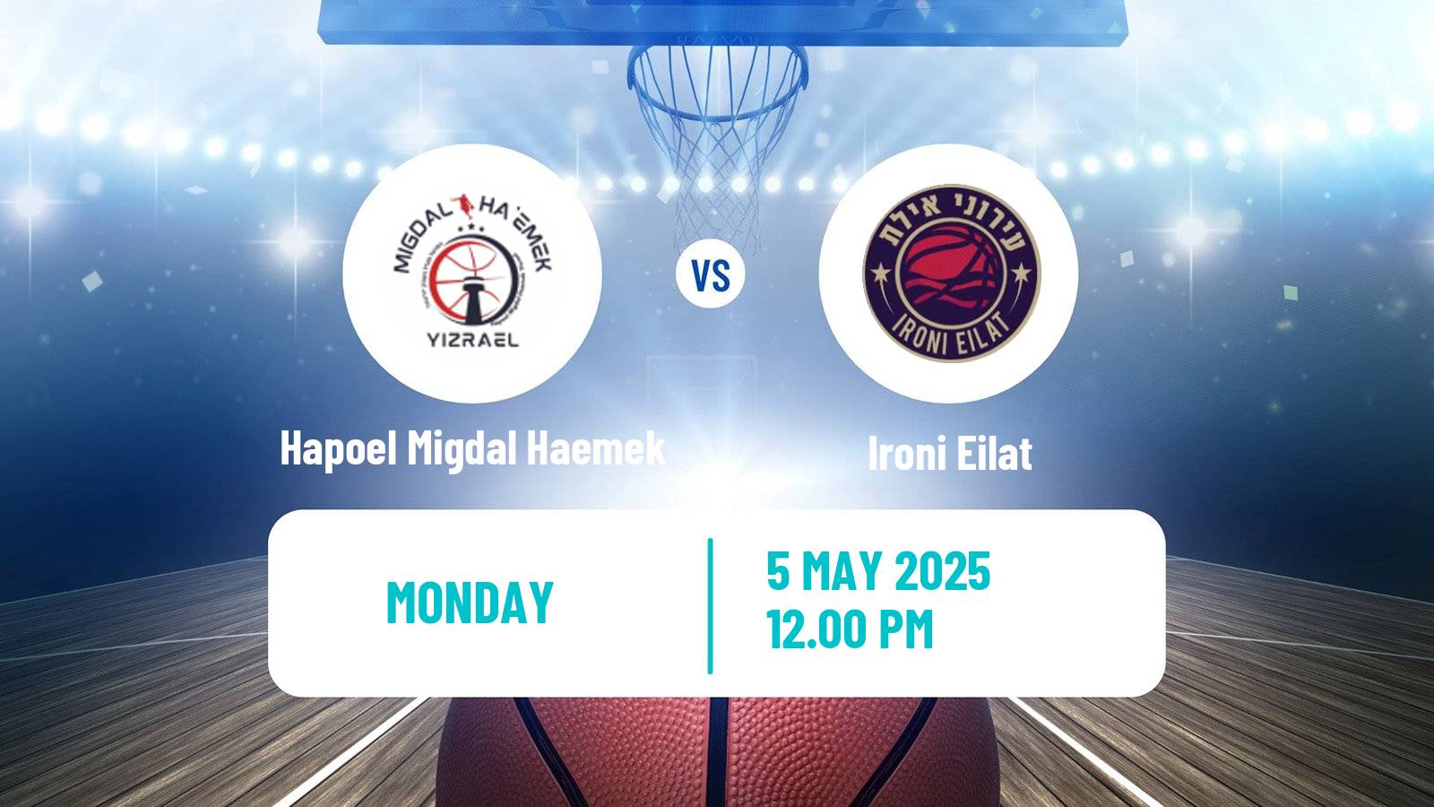 Basketball Israeli Liga Leumit Basketball Hapoel Migdal Haemek - Ironi Eilat