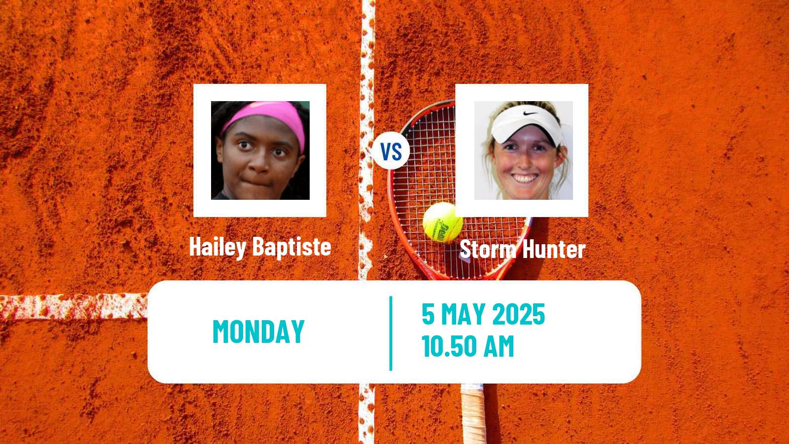 Tennis WTA Roma Hailey Baptiste - Storm Hunter