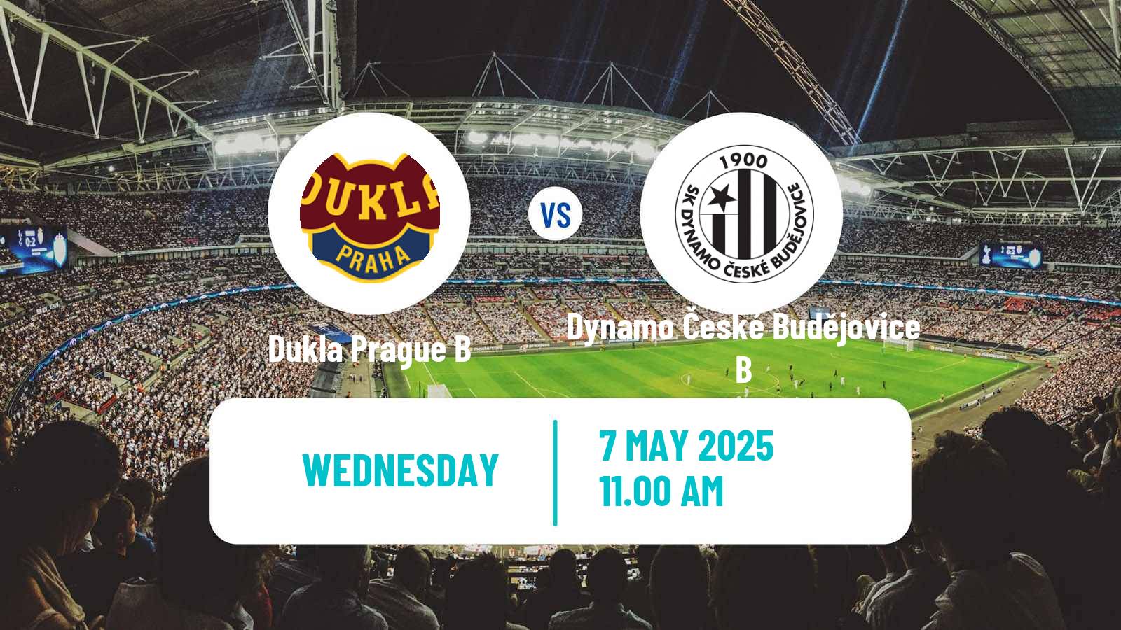 Soccer Czech CFL Group A Dukla Prague B - Dynamo České Budějovice B