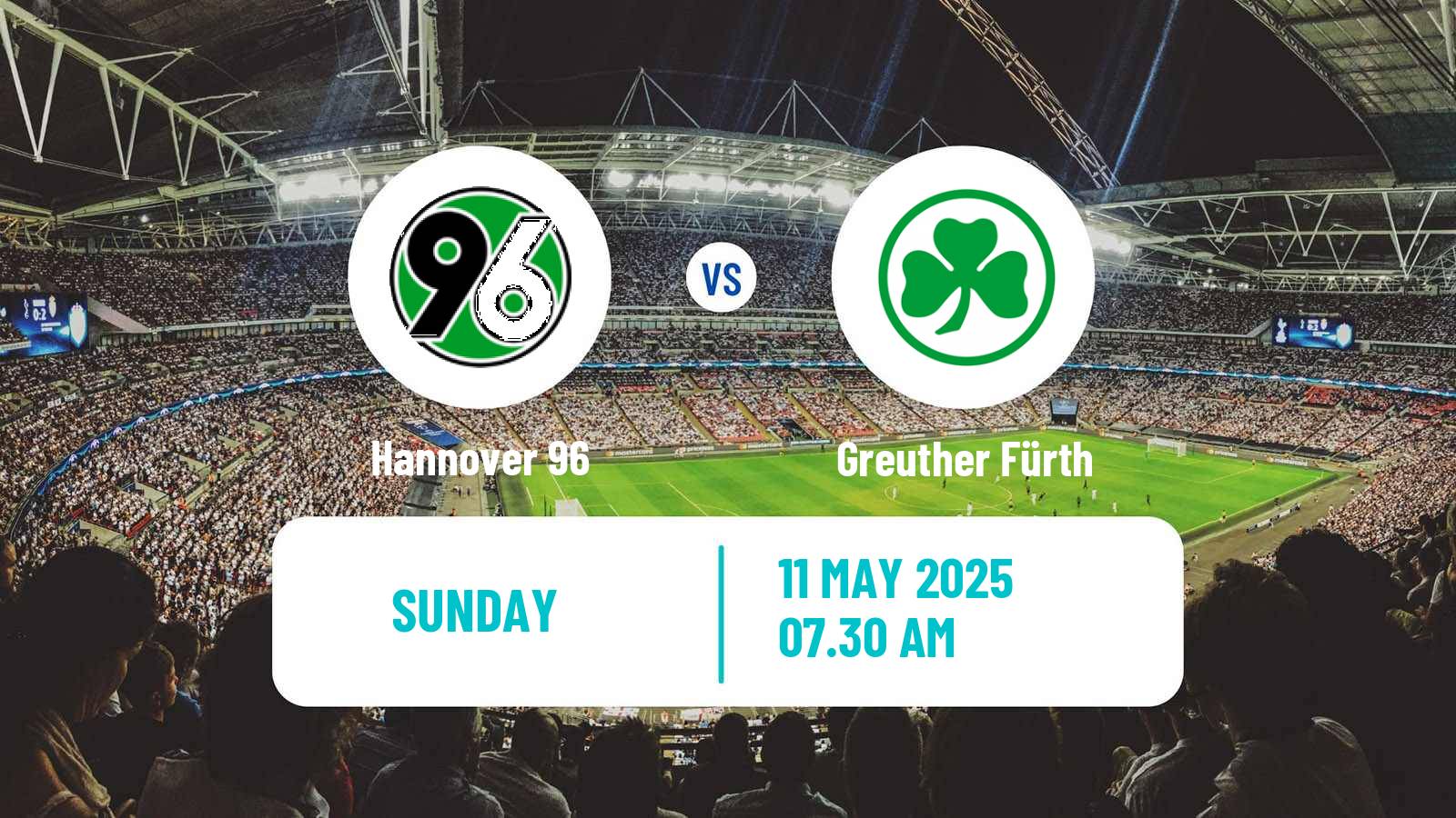 Soccer German 2 Bundesliga Hannover - Greuther Fürth