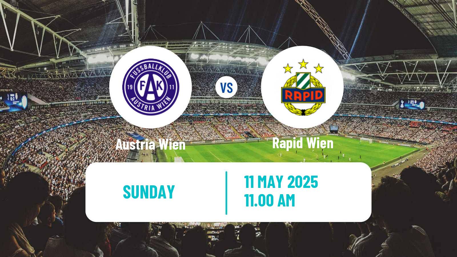 Soccer Austrian Bundesliga Austria Wien - Rapid Wien