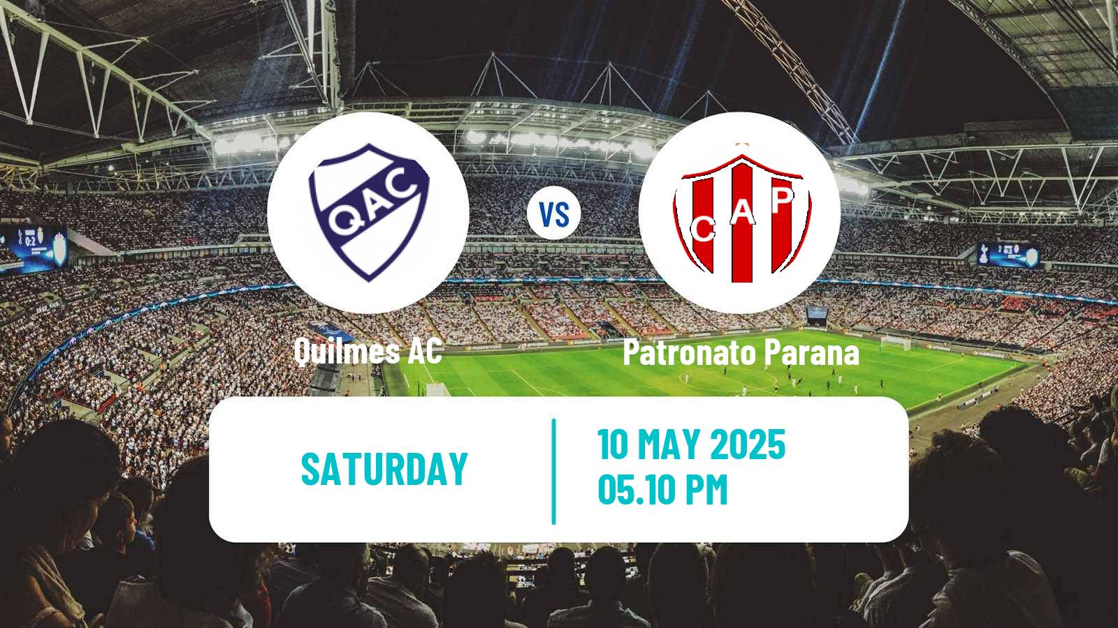 Soccer Argentinian Primera Nacional Quilmes - Patronato Parana