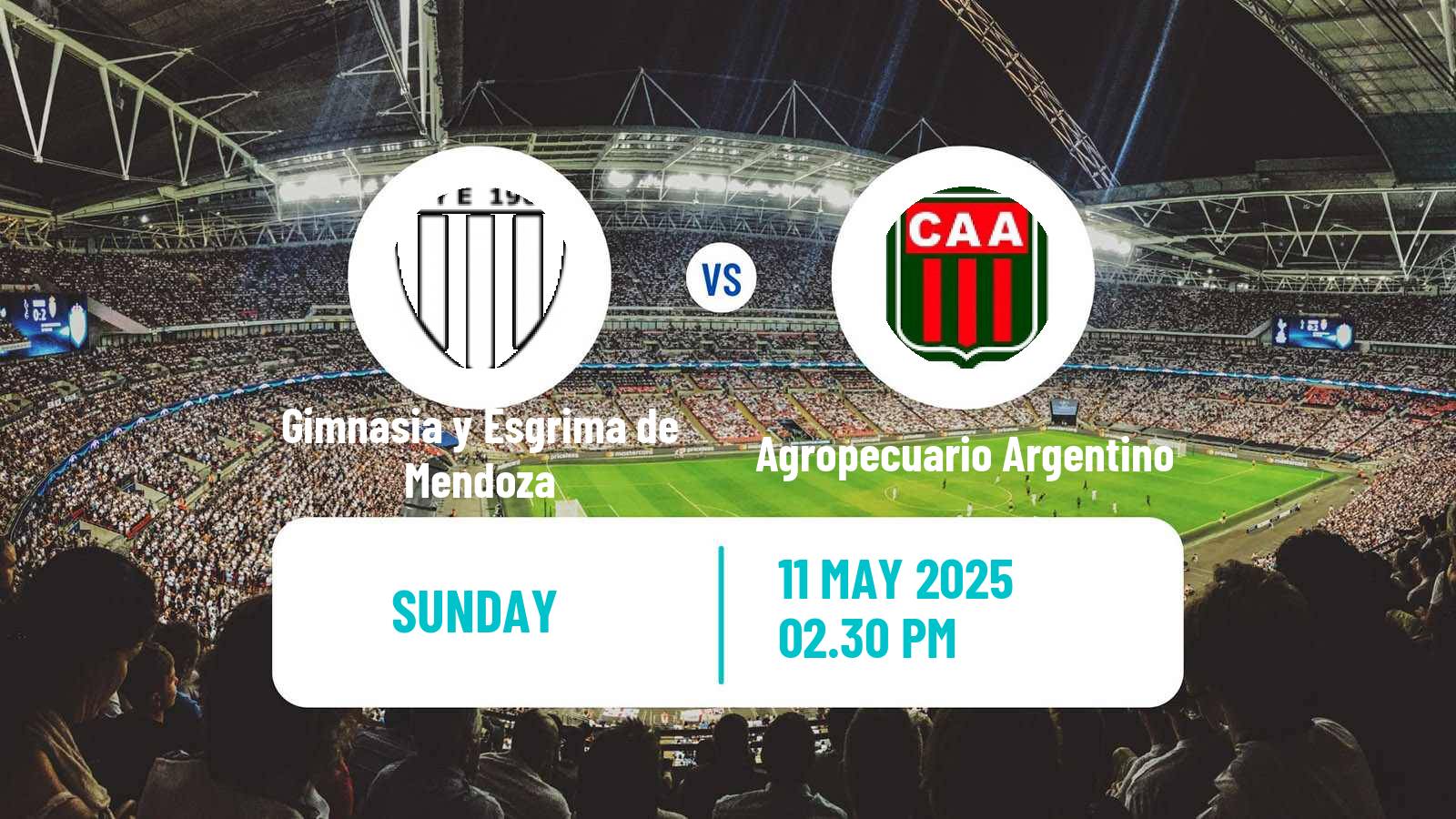 Soccer Argentinian Primera Nacional Gimnasia y Esgrima de Mendoza - Agropecuario Argentino