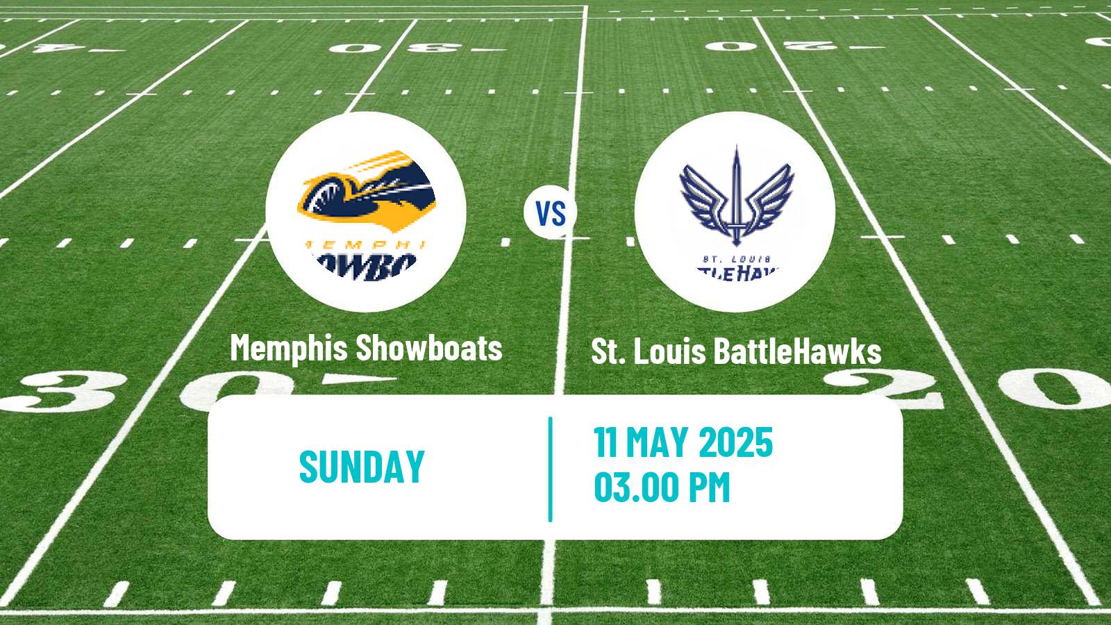American football UFL Memphis Showboats - St. Louis BattleHawks