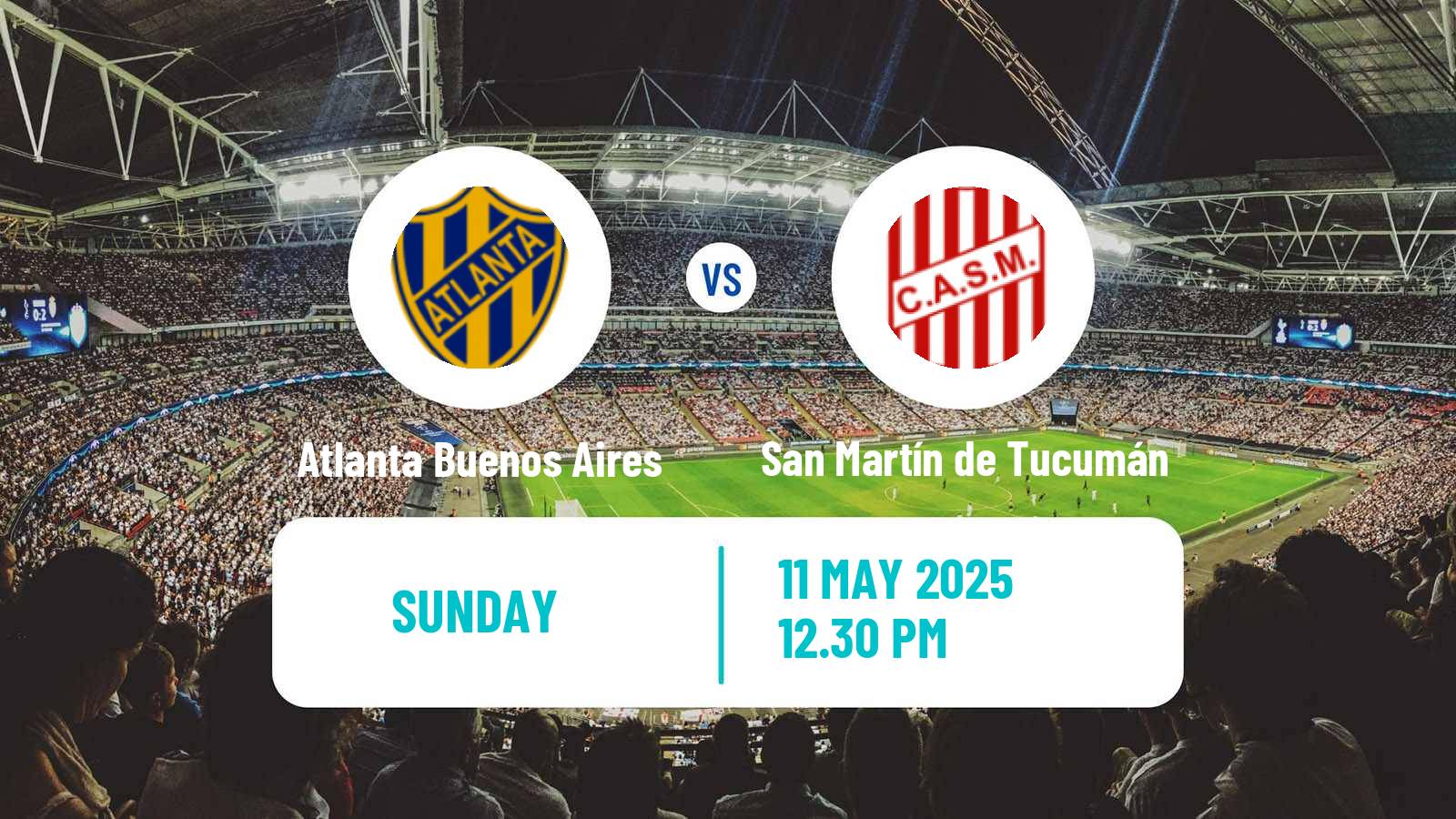 Soccer Argentinian Primera Nacional Atlanta Buenos Aires - San Martín de Tucumán