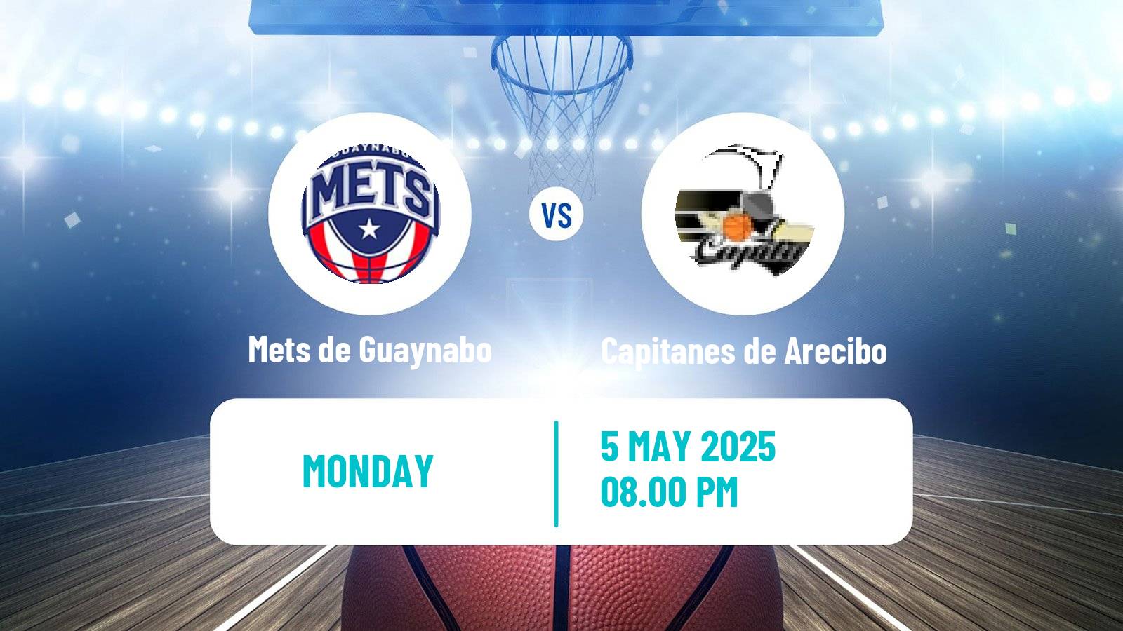 Basketball Puerto Rican BSN Mets de Guaynabo - Capitanes de Arecibo