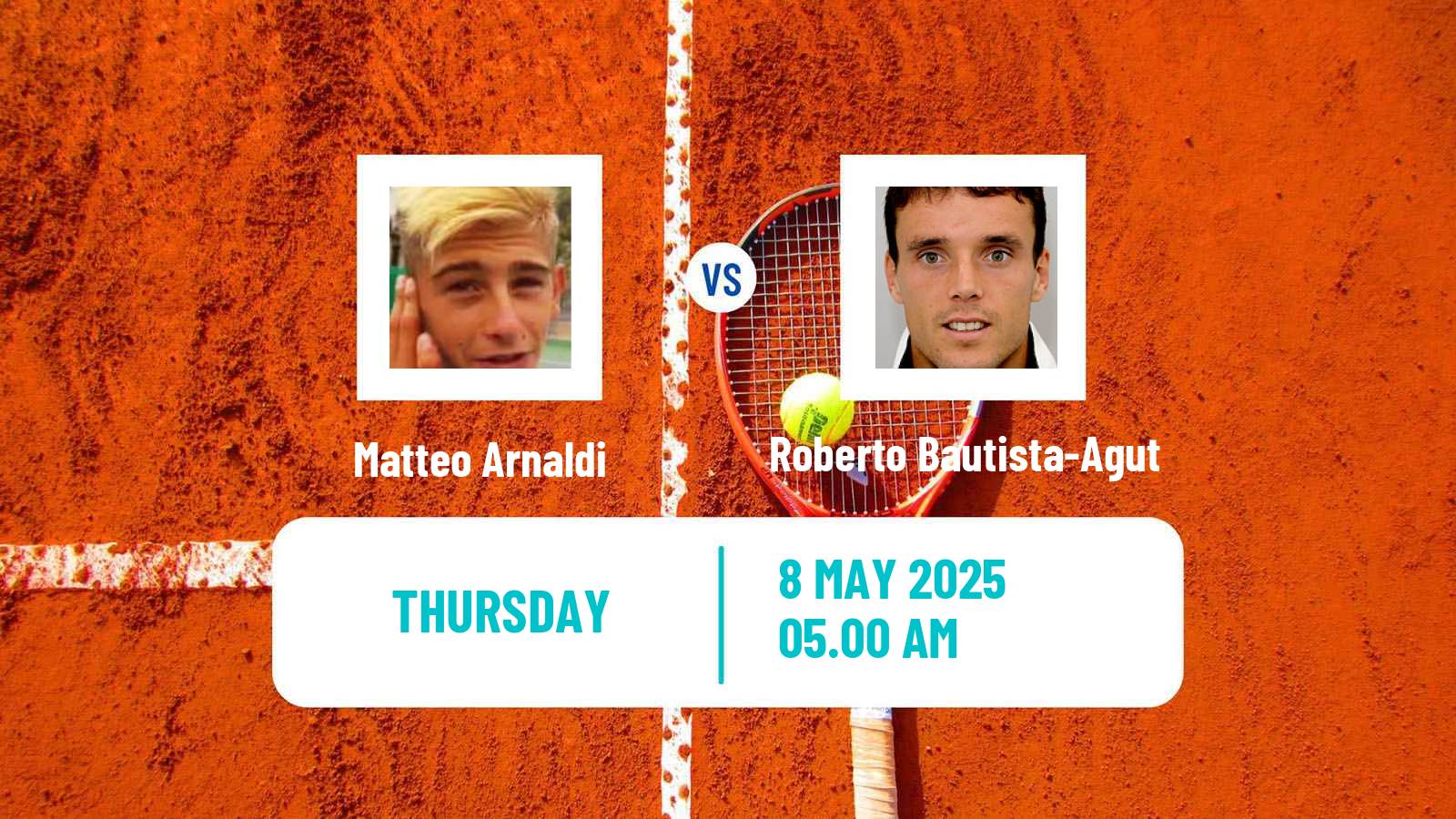 Tennis ATP Roma Matteo Arnaldi - Roberto Bautista-Agut