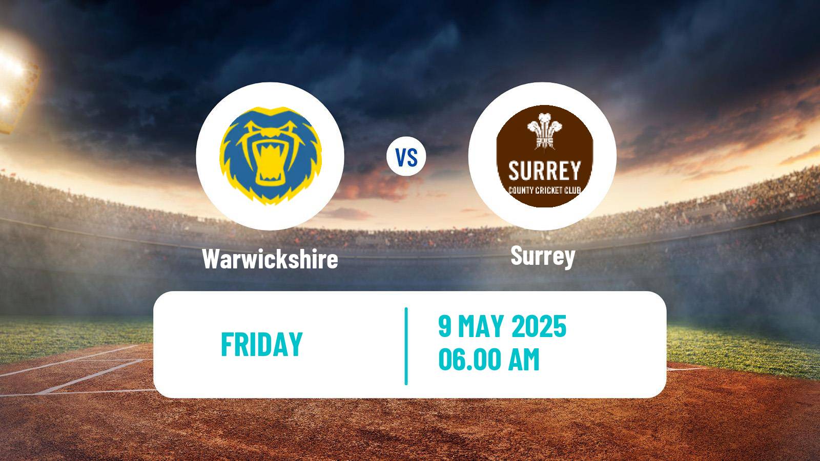 Cricket County Championship One Cricket Warwickshire - Surrey