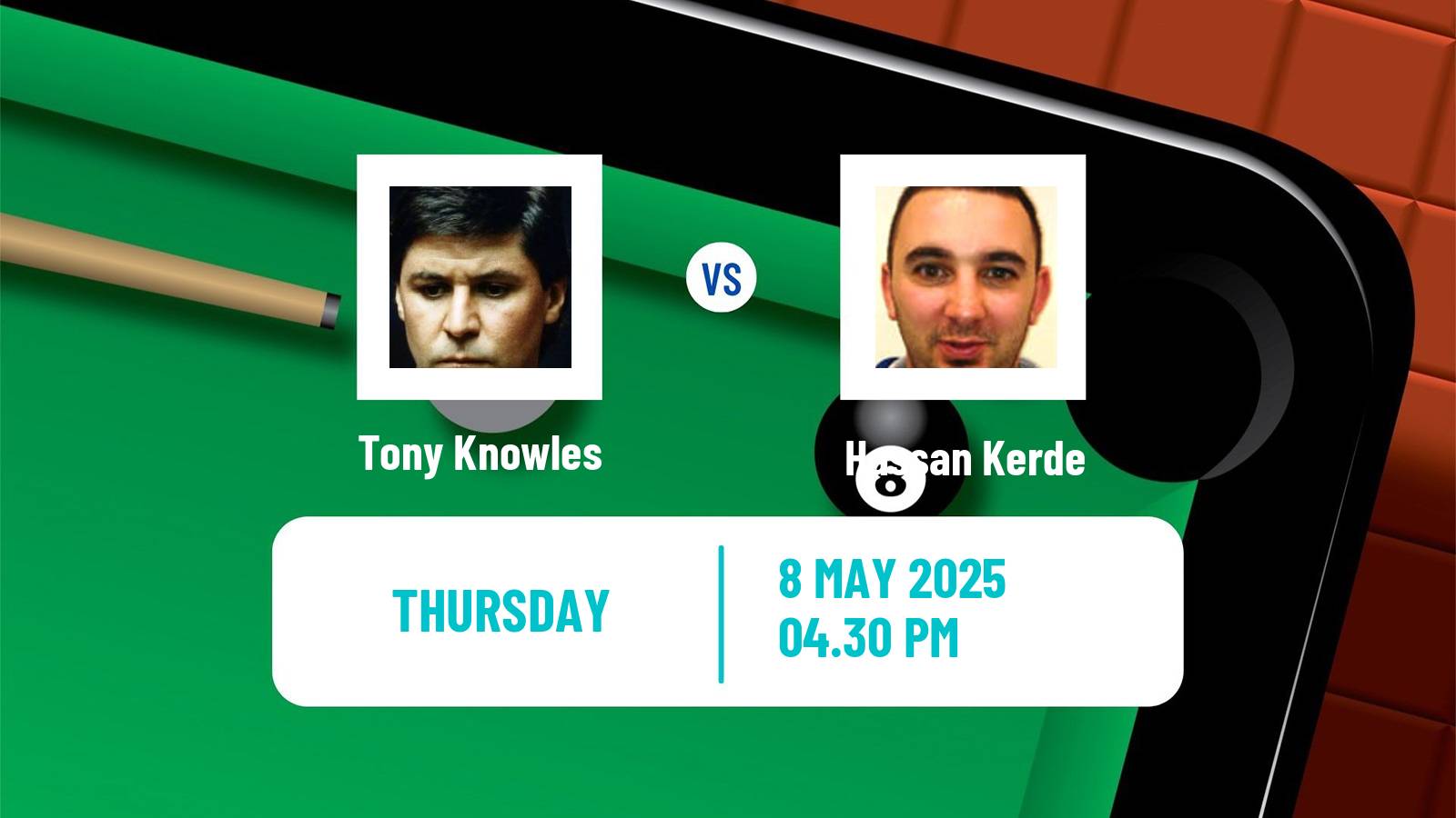 Snooker World Senior Championship Tony Knowles - Hassan Kerde