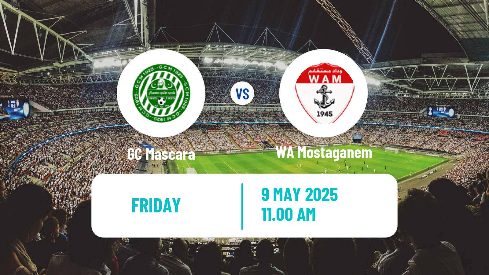 Football Algerian Ligue 2 GC Mascara - WA Mostaganem