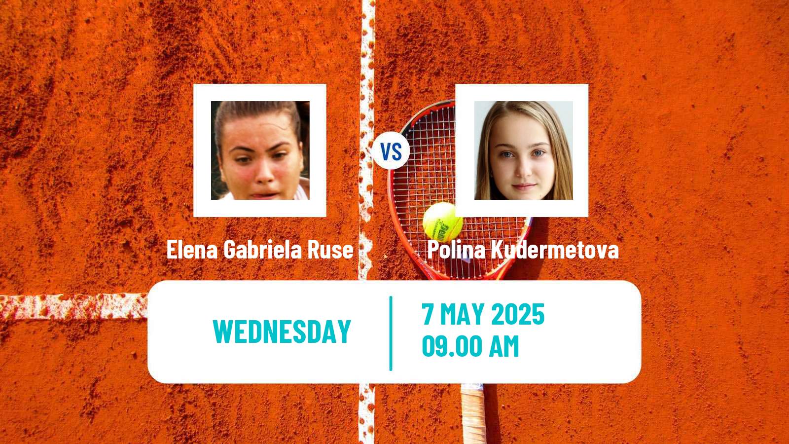 Tennis WTA Roma Elena Gabriela Ruse - Polina Kudermetova