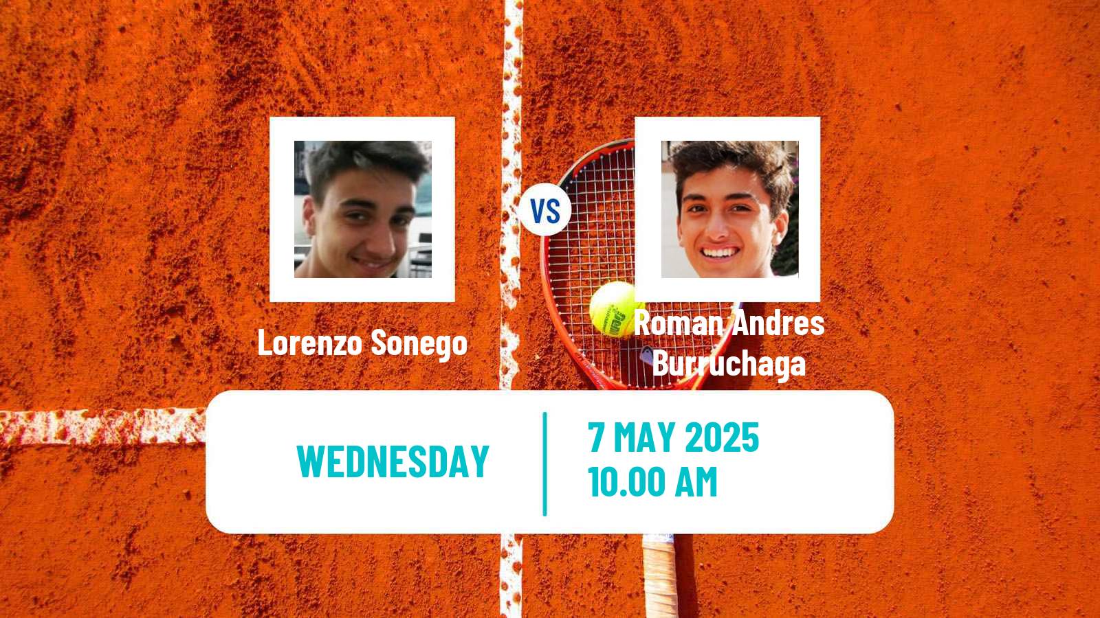 Tennis ATP Roma Lorenzo Sonego - Roman Andres Burruchaga