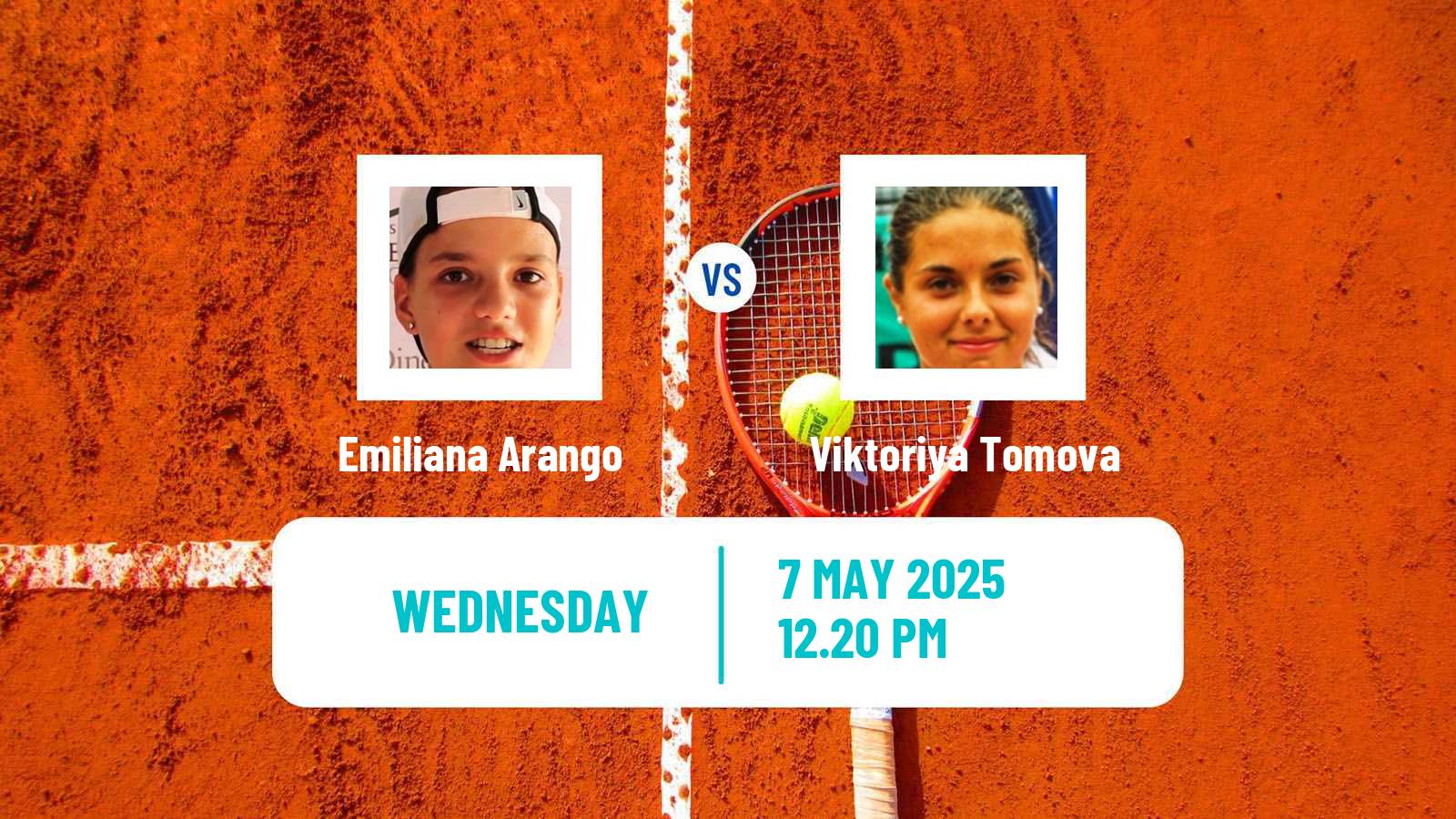 Tennis WTA Roma Emiliana Arango - Viktoriya Tomova