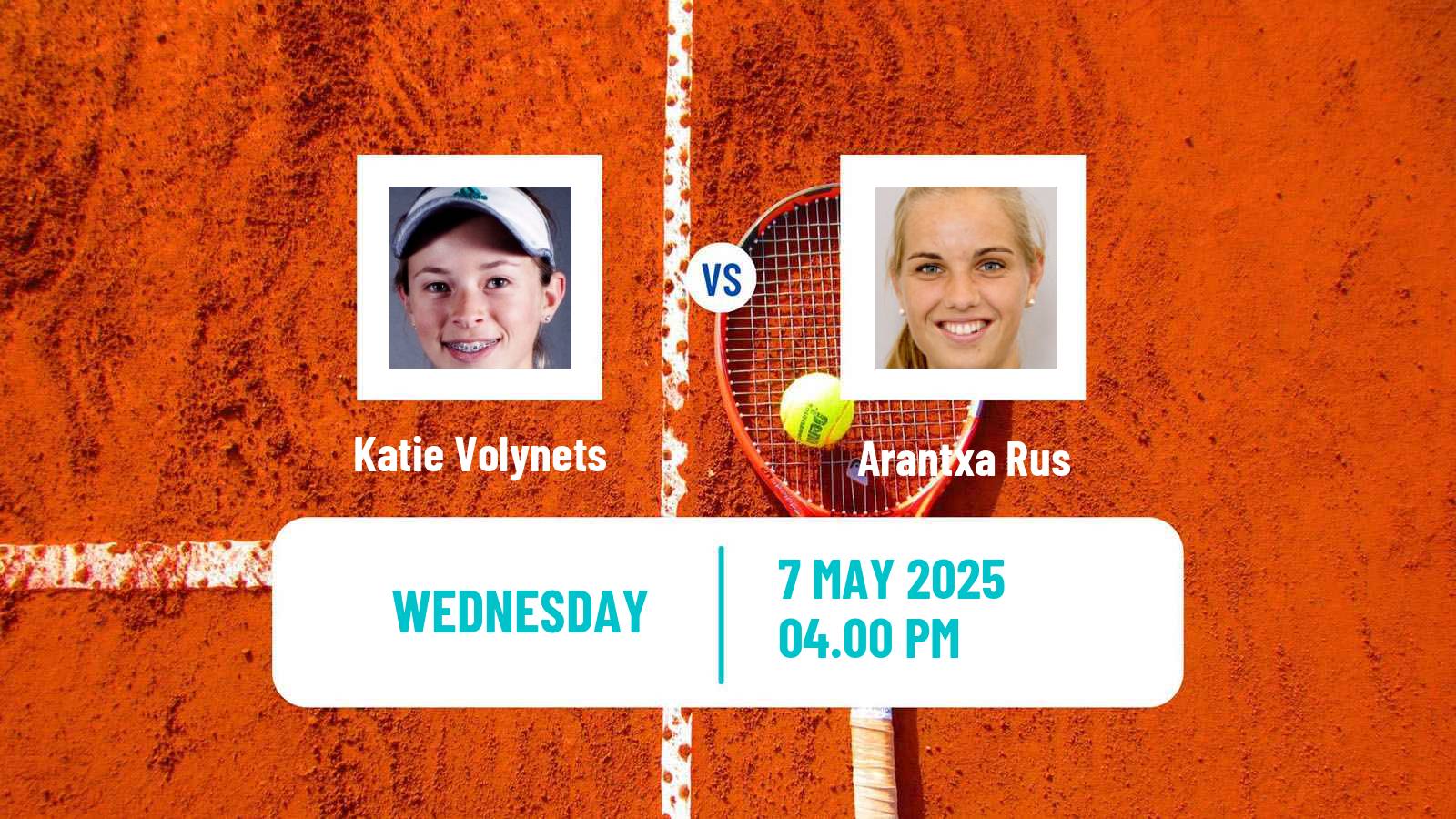 Tennis WTA Roma Katie Volynets - Arantxa Rus