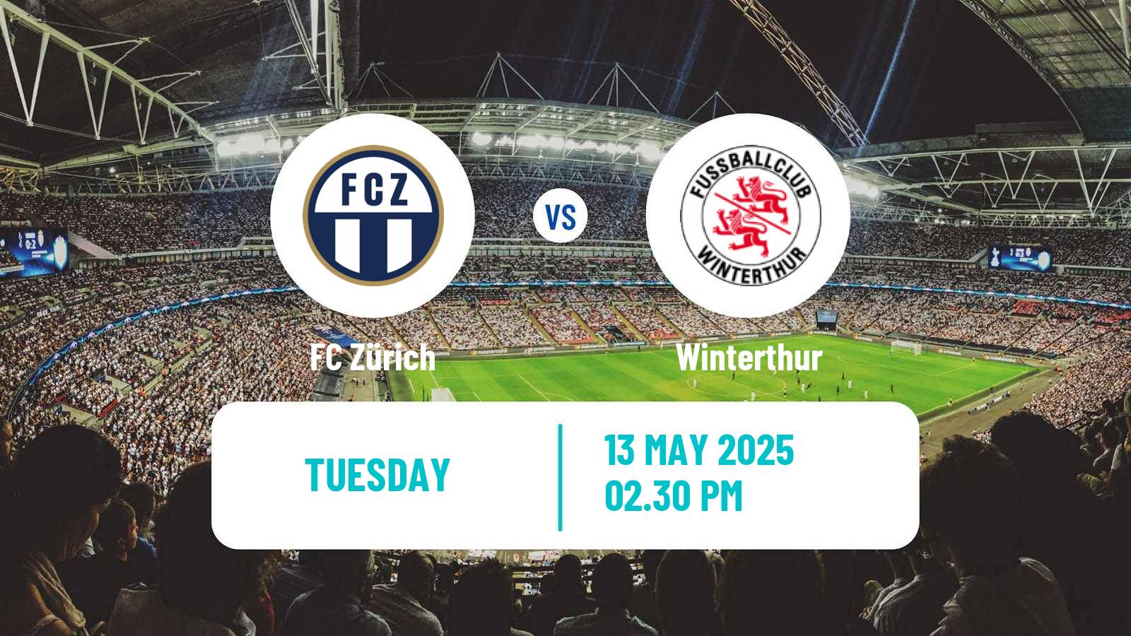 Soccer Swiss Super League Zürich - Winterthur
