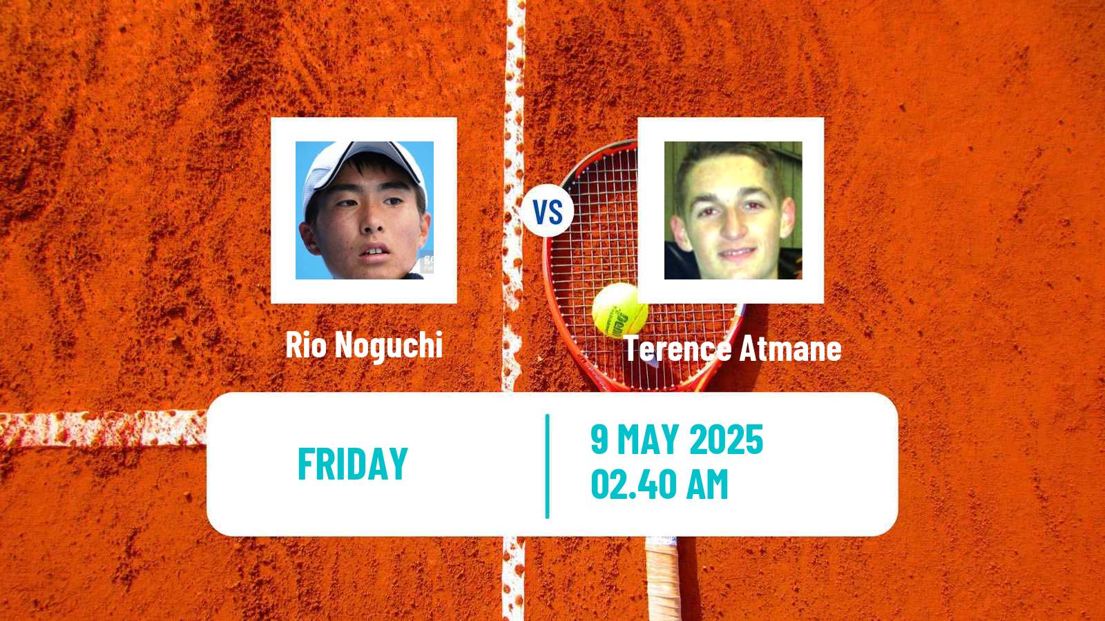 Tennis Wuxi Challenger Men Rio Noguchi - Terence Atmane