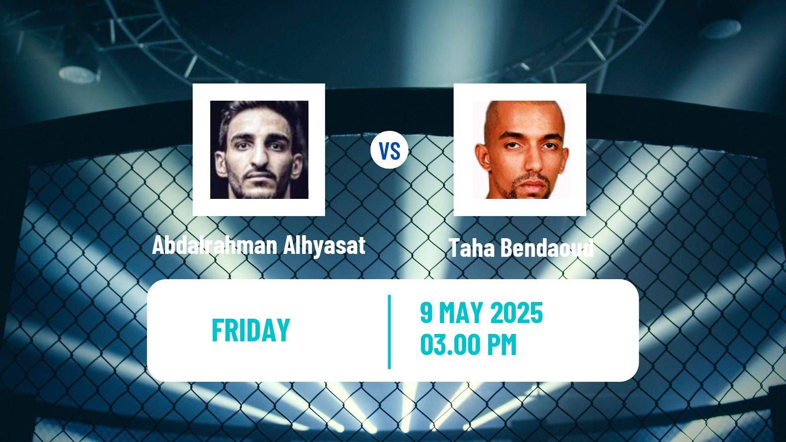 MMA Featherweight Pfl Mena Tournament Men Abdalrahman Alhyasat - Taha Bendaoud