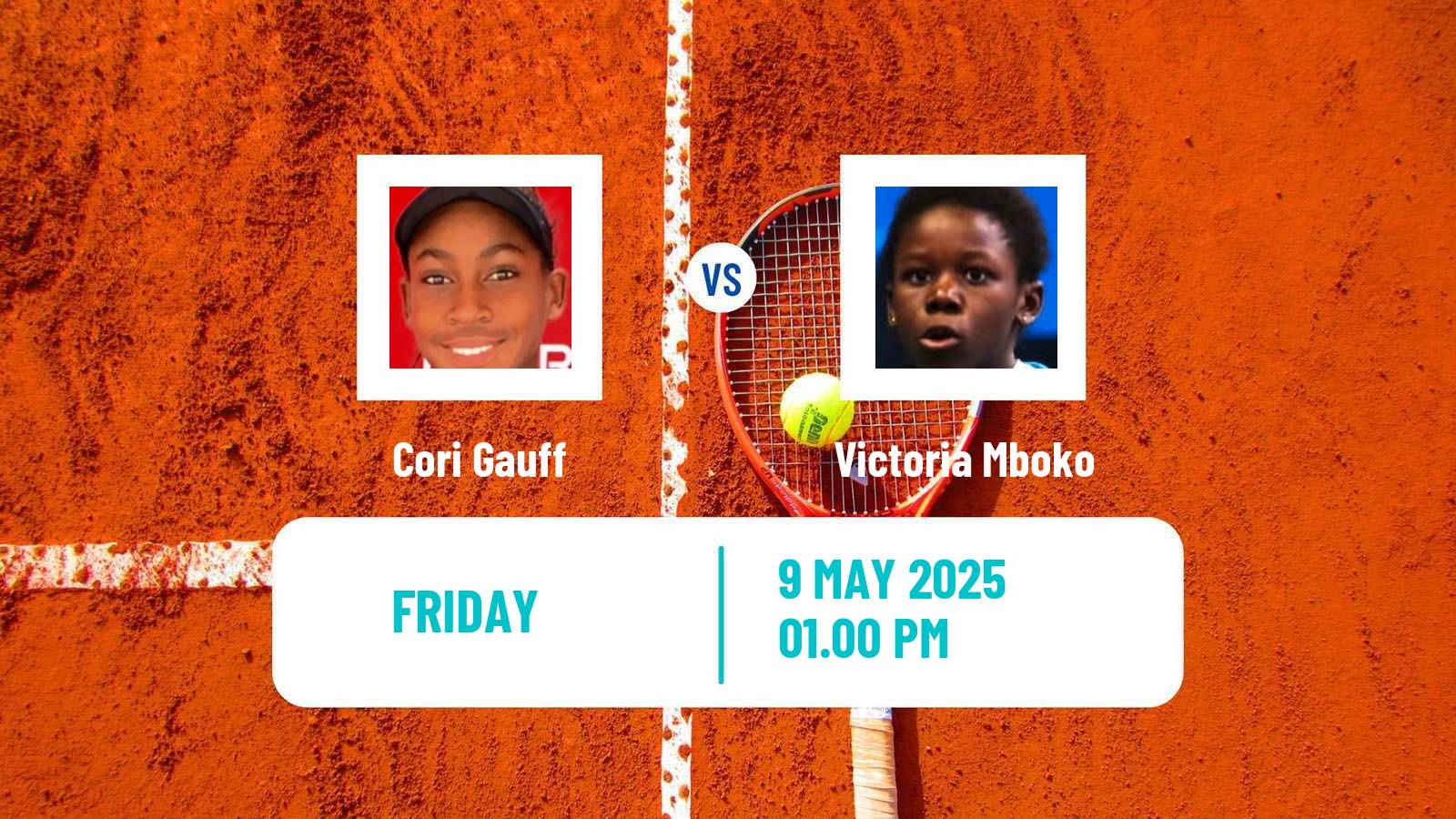 Tennis WTA Roma Cori Gauff - Victoria Mboko