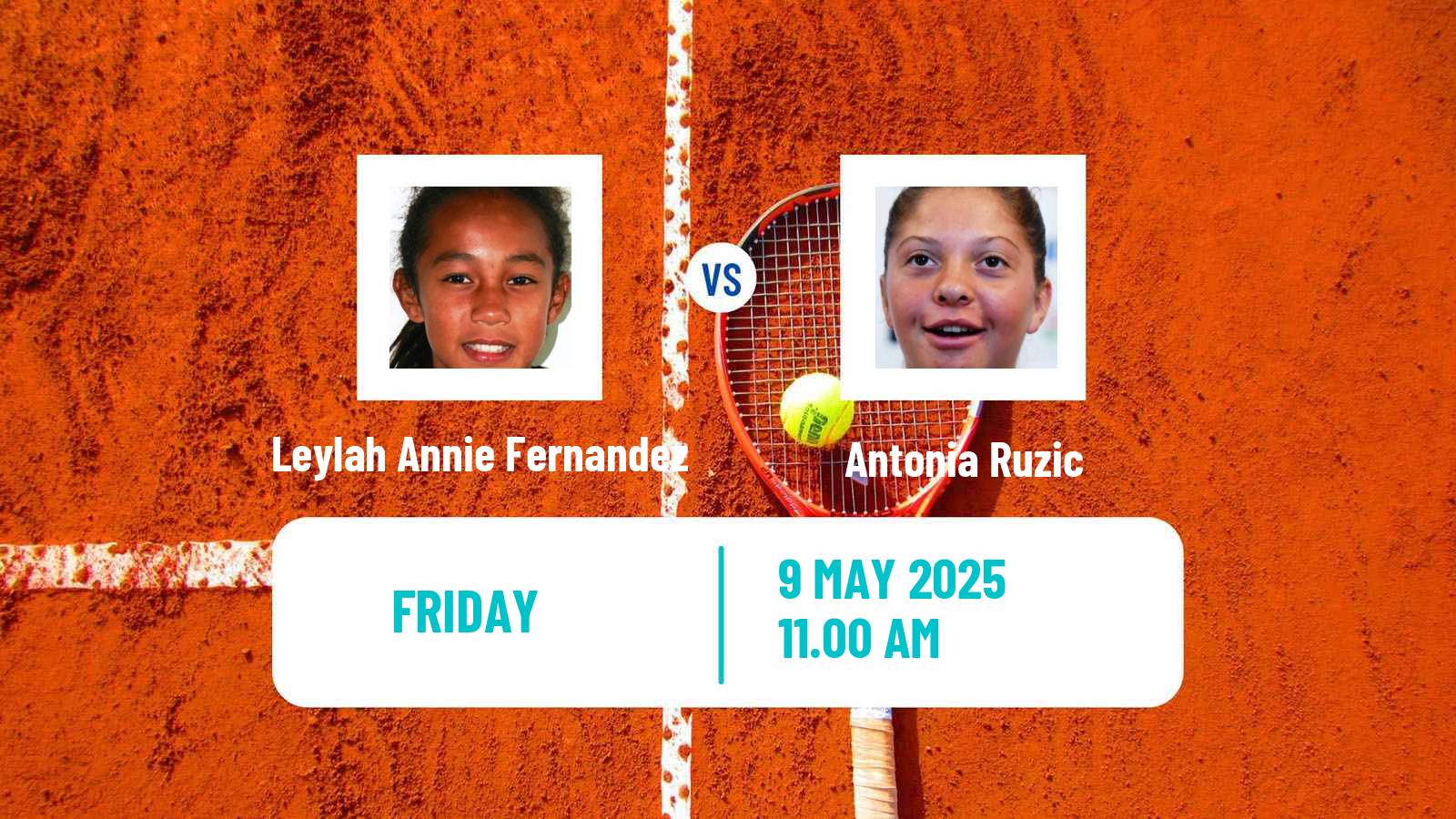 Tennis WTA Roma Leylah Annie Fernandez - Antonia Ruzic