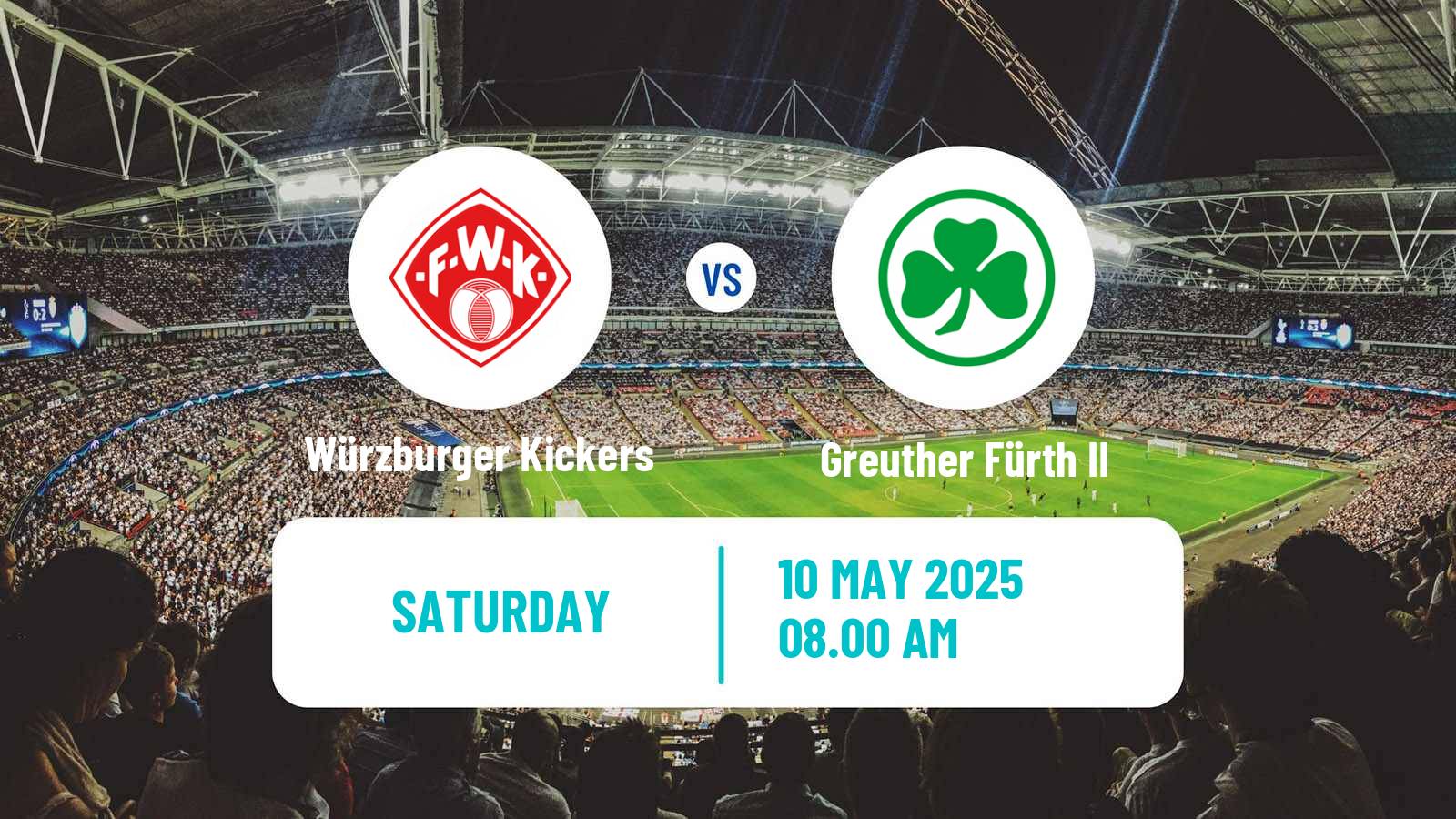 Soccer German Regionalliga Bayern Würzburger Kickers - Greuther Fürth II