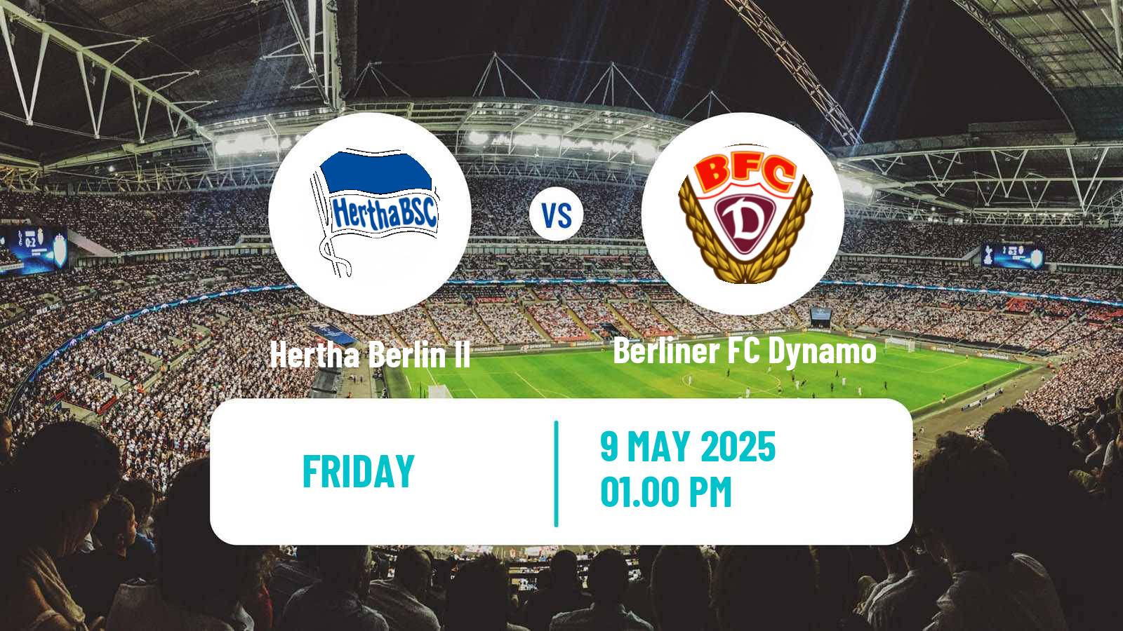 Soccer German Regionalliga Nordost Hertha Berlin II - Berliner FC Dynamo