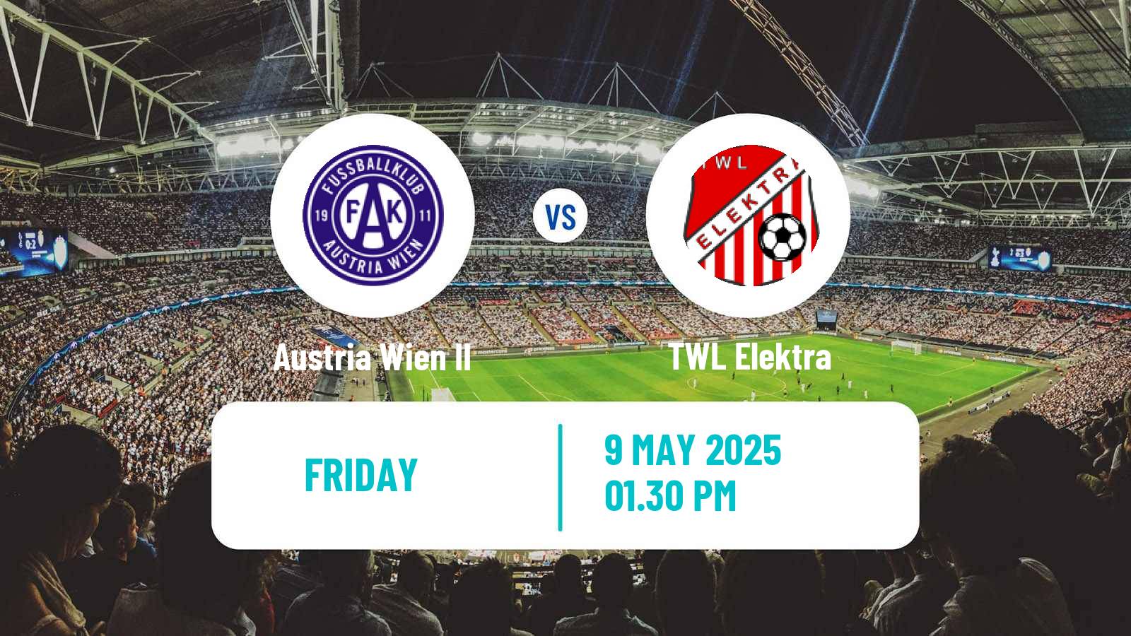 Football Austrian Regionalliga East Austria Wien II - TWL Elektra