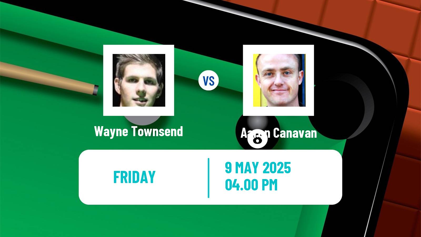 Snooker World Senior Championship Wayne Townsend - Aaron Canavan