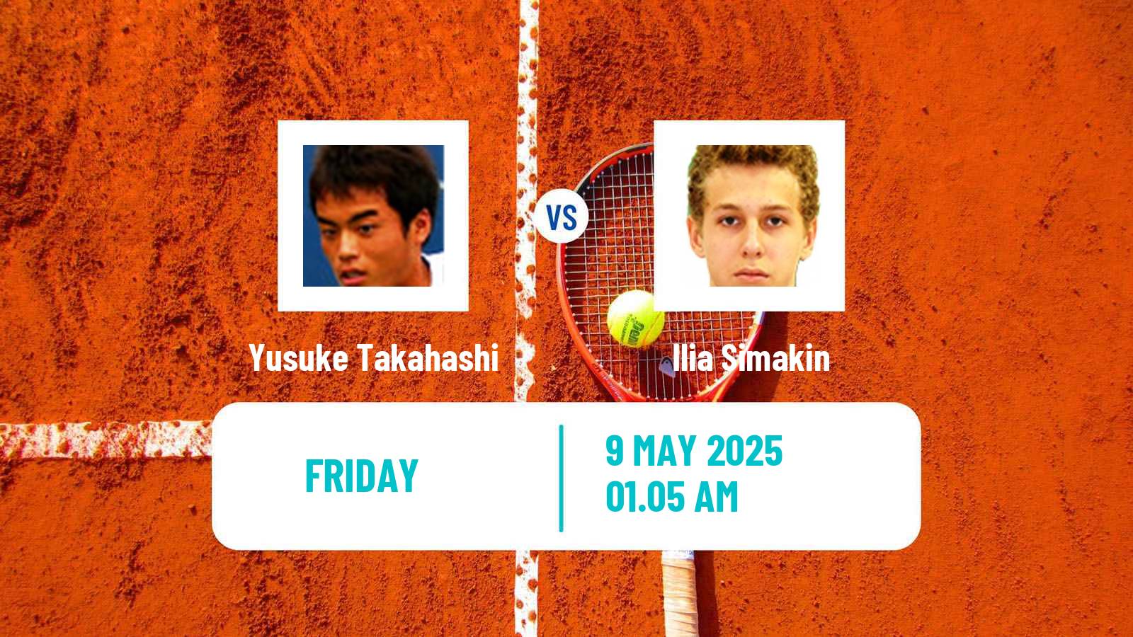 Tennis Wuxi Challenger Men Yusuke Takahashi - Ilia Simakin