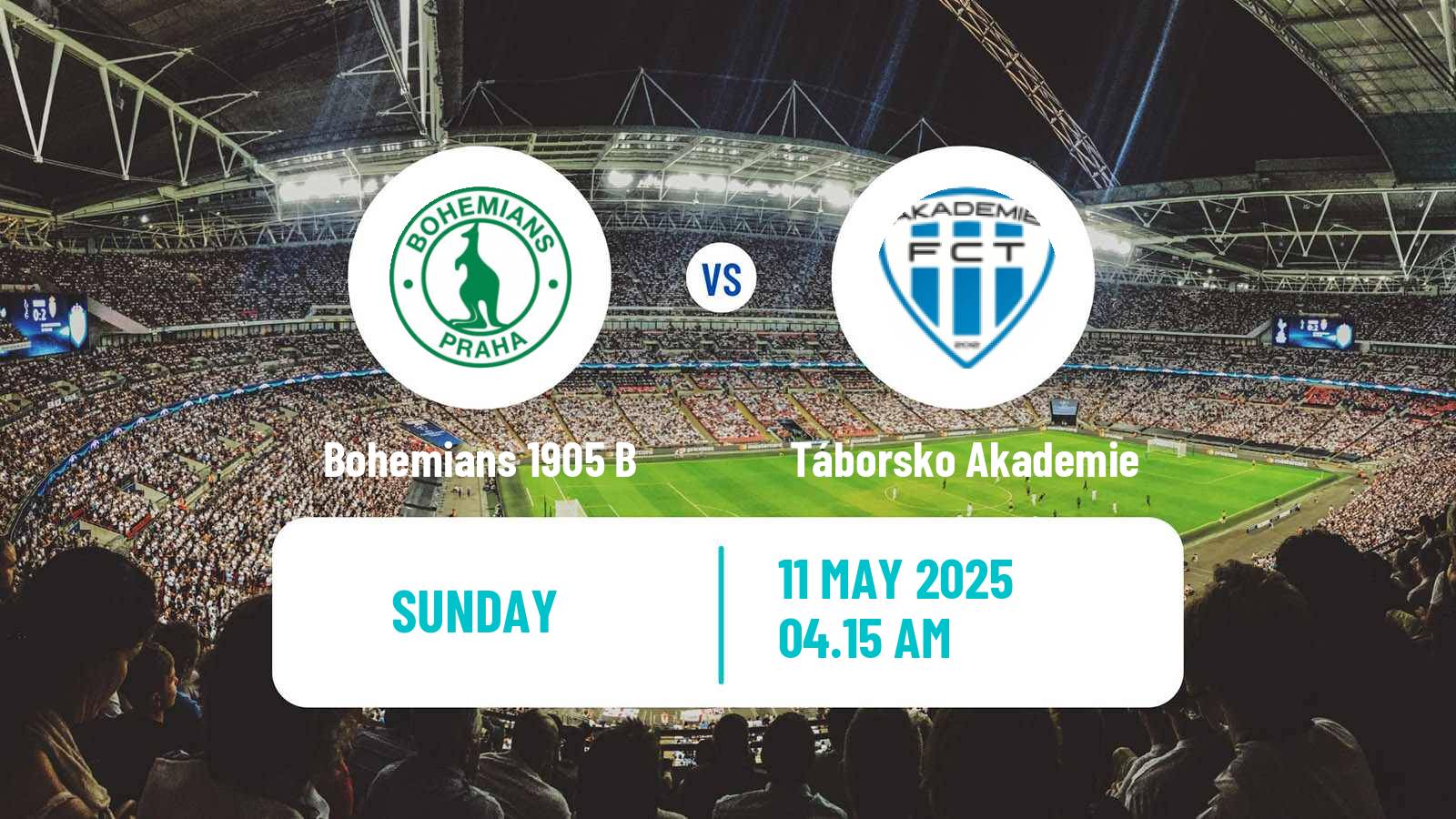 Soccer Czech CFL Group A Bohemians 1905 B - Táborsko Akademie