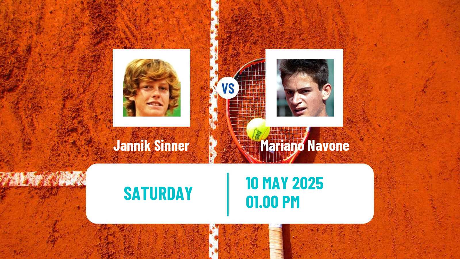 Tennis ATP Roma Jannik Sinner - Mariano Navone