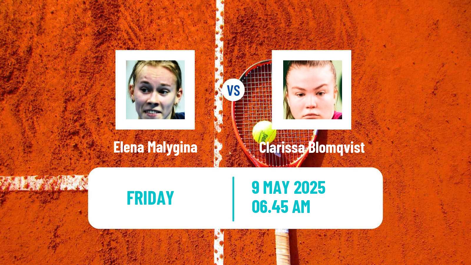 Tennis ITF W15 Kalmar Women Elena Malygina - Clarissa Blomqvist
