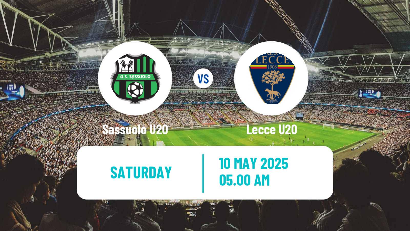 Soccer Italian Primavera 1 Sassuolo U20 - Lecce U20