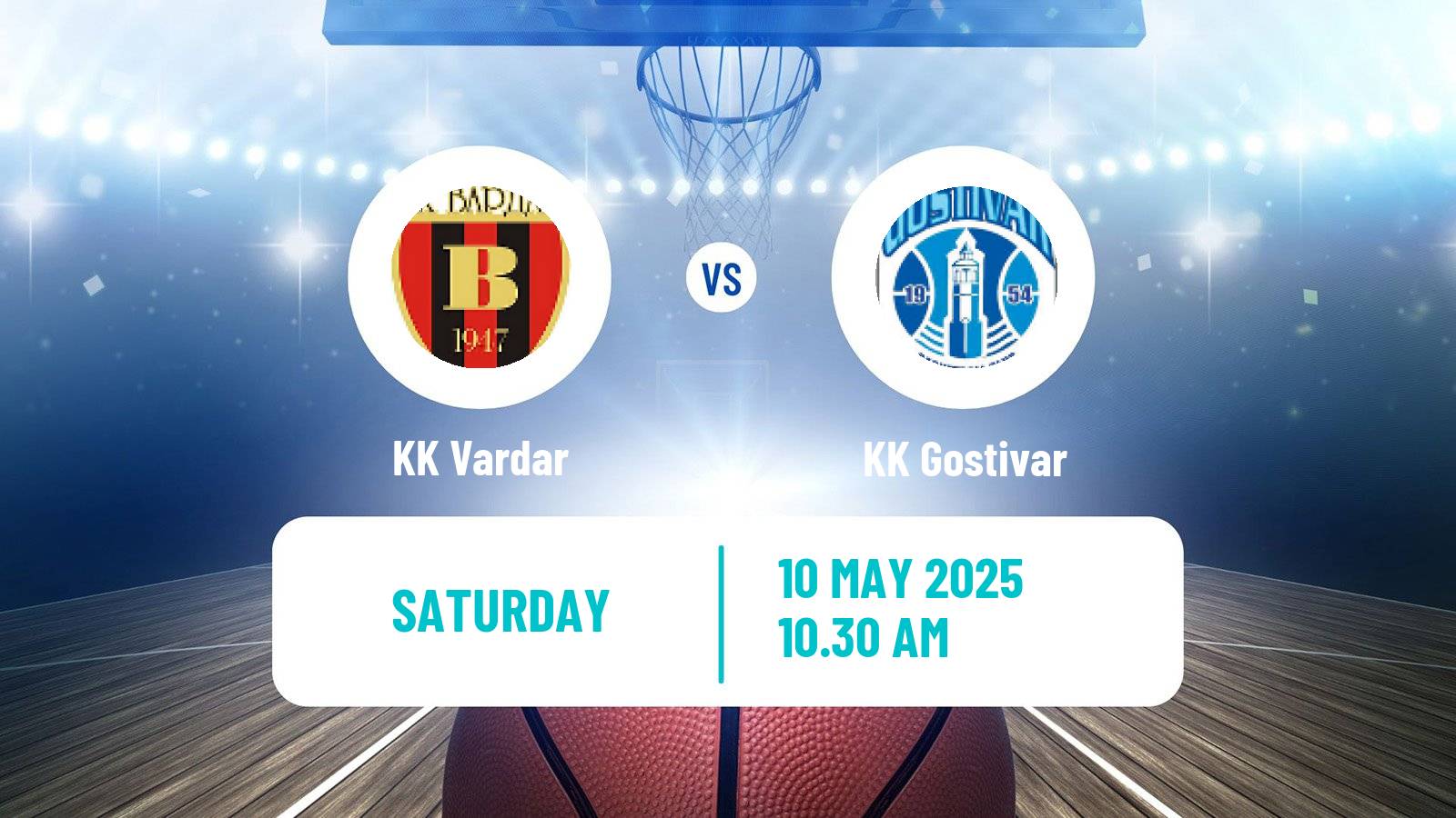 Basketball North Macedonian Prva Liga Basketball Vardar - Gostivar