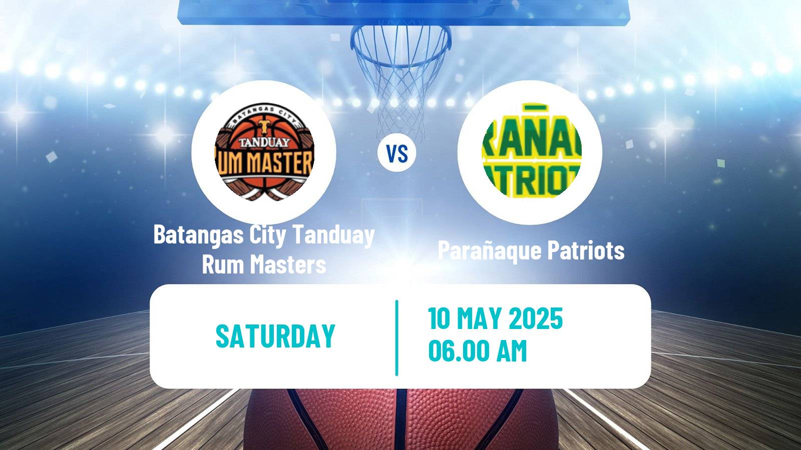 Basketball Philippines MBPL  Batangas City Tanduay Rum Masters - Parañaque Patriots