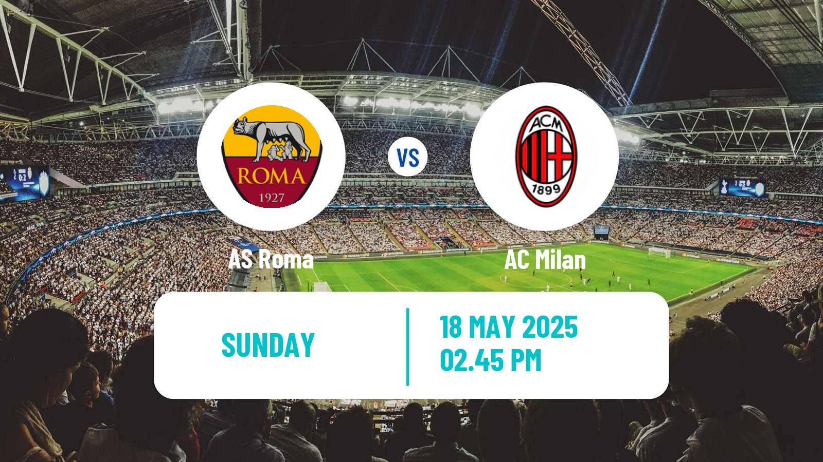 Soccer Italian Serie A Roma - Milan