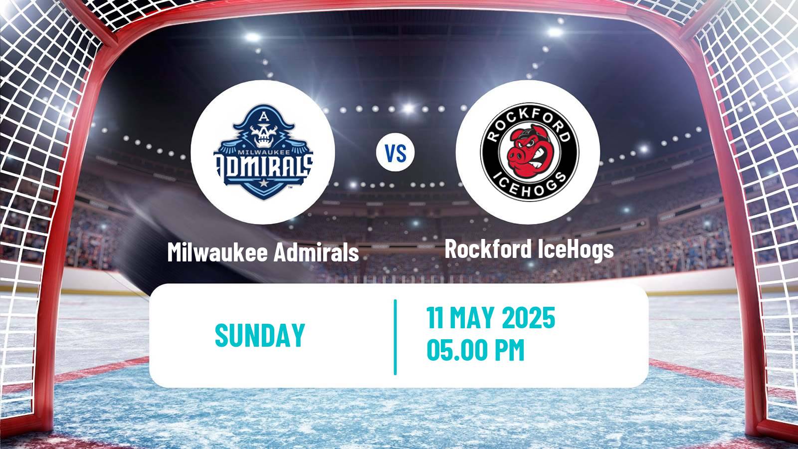 Hockey AHL Milwaukee Admirals - Rockford IceHogs