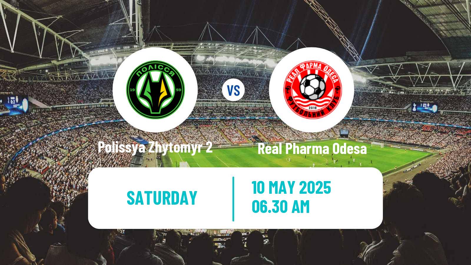 Soccer Ukrainian Druha Liga Polissya Zhytomyr 2 - Real Pharma Odesa