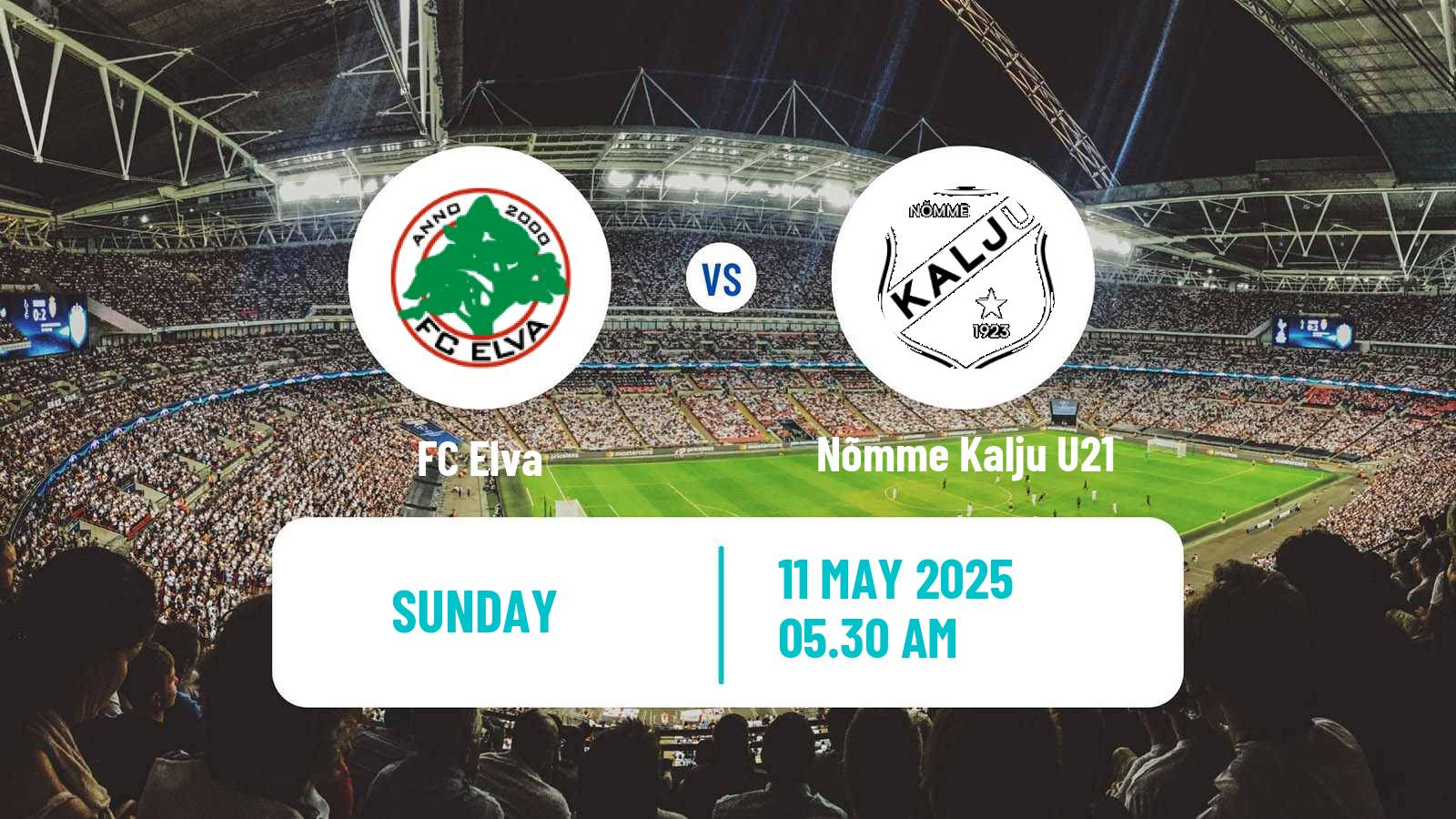 Soccer Estonian Esiliiga Elva - Nõmme Kalju U21