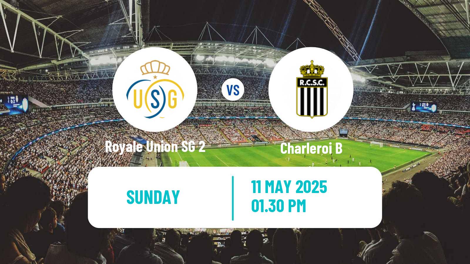 Soccer Belgian National Division 1 ACFF Royale Union SG 2 - Charleroi B
