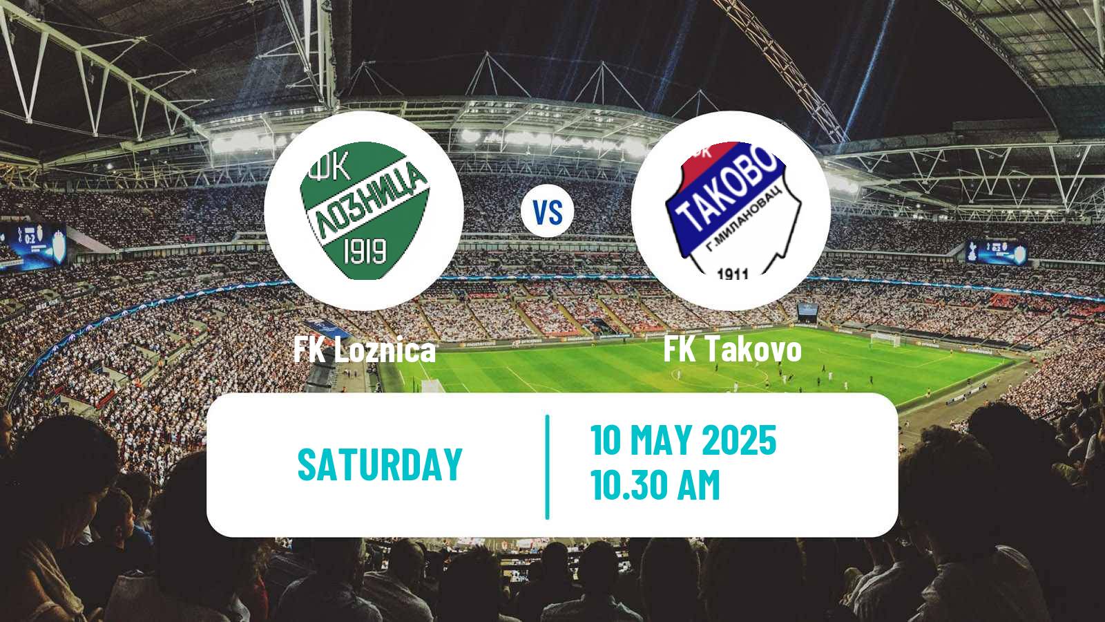 Soccer Serbian Srpska Liga - West Loznica - Takovo