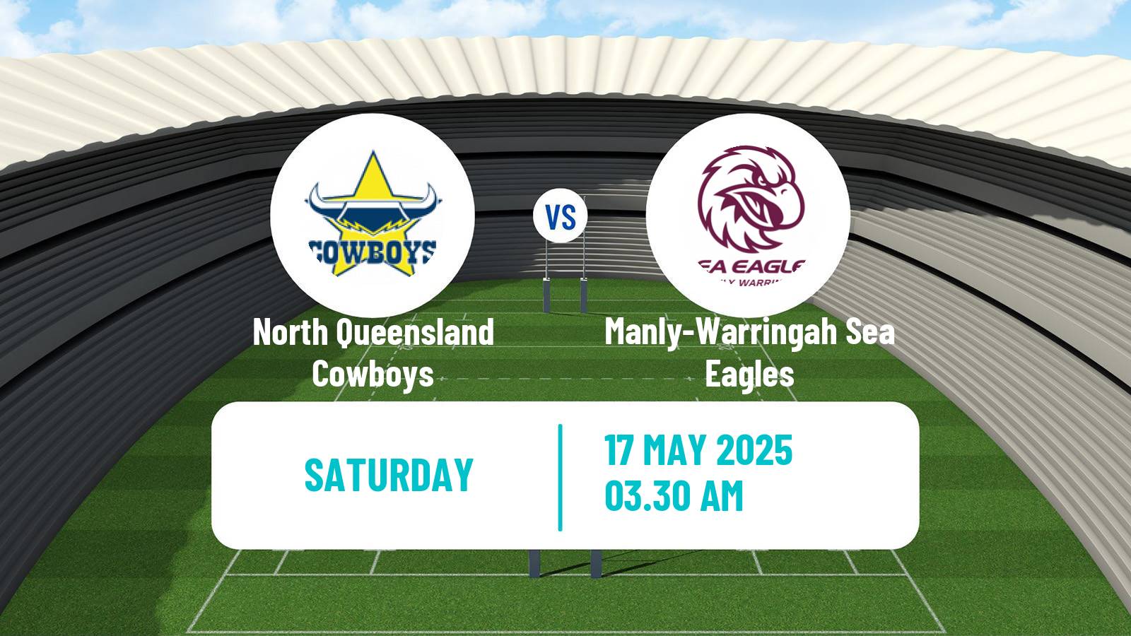 Rugby league Australian NRL North Queensland Cowboys - Manly-Warringah Sea Eagles