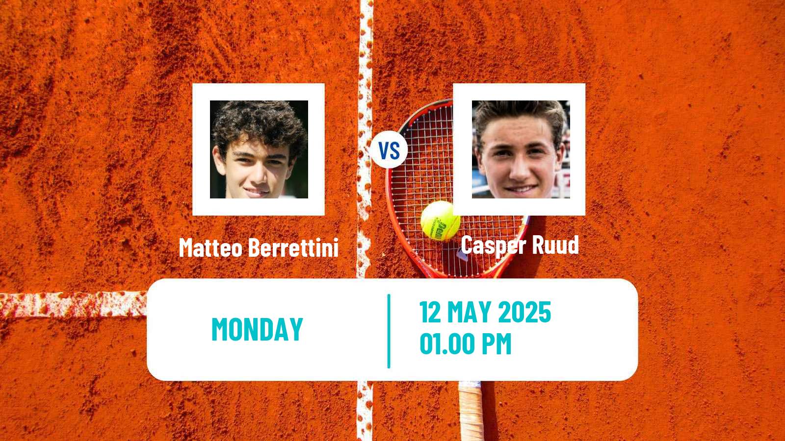 Tennis ATP Roma Matteo Berrettini - Casper Ruud