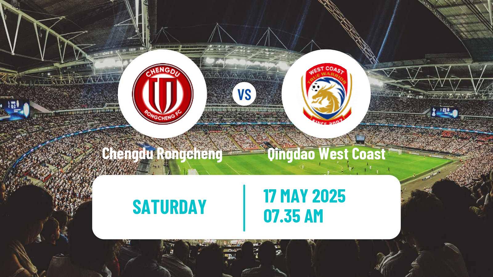 Soccer Chinese Super League Chengdu Rongcheng - Qingdao West Coast